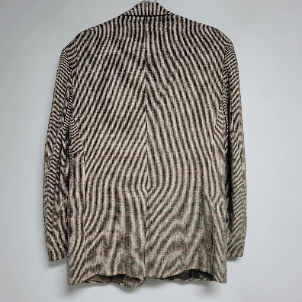 Men's Plaid Two Button Blazer Sport Coat